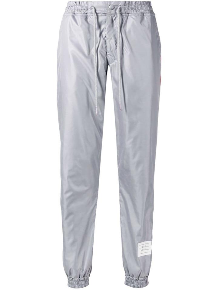 Thom Browne Rwb Stripe Ripstop Track Pants - Grey