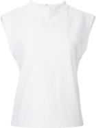 En Route Stand Up Collar Top, Women's, White, Cotton