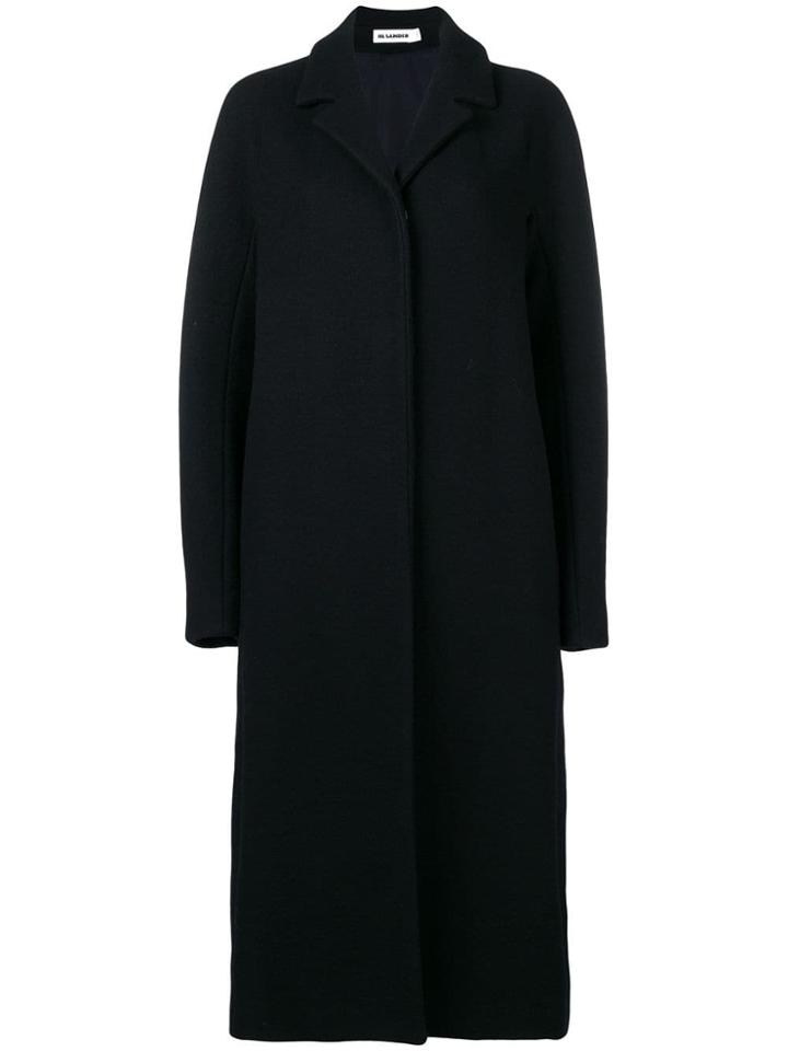 Jil Sander Concealed Fastening Coat - Blue