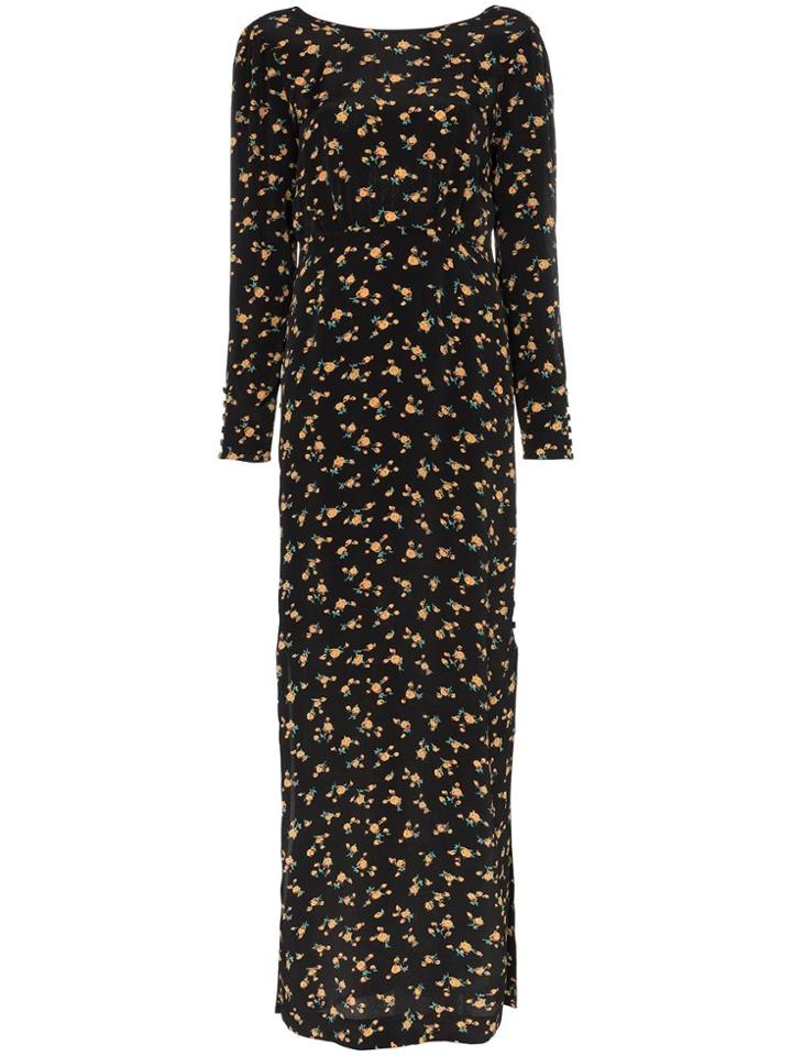 By Timo Maxi Floral Print Dress - Black