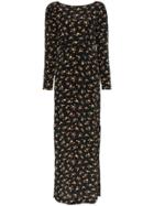 By Timo Maxi Floral Print Dress - Black