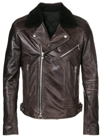 Balmain Blouson Perfecto Vintage Effect - Brown