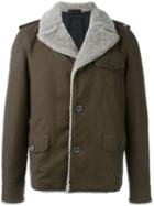 Lanvin Shearling Collar Jacket, Men's, Size: 50, Brown, Cotton/viscose/sheep Skin/shearling