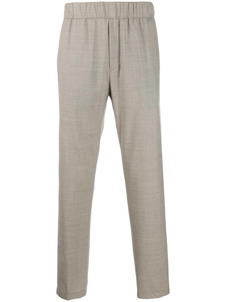 Paura Logo Embroidered Trousers - Neutrals