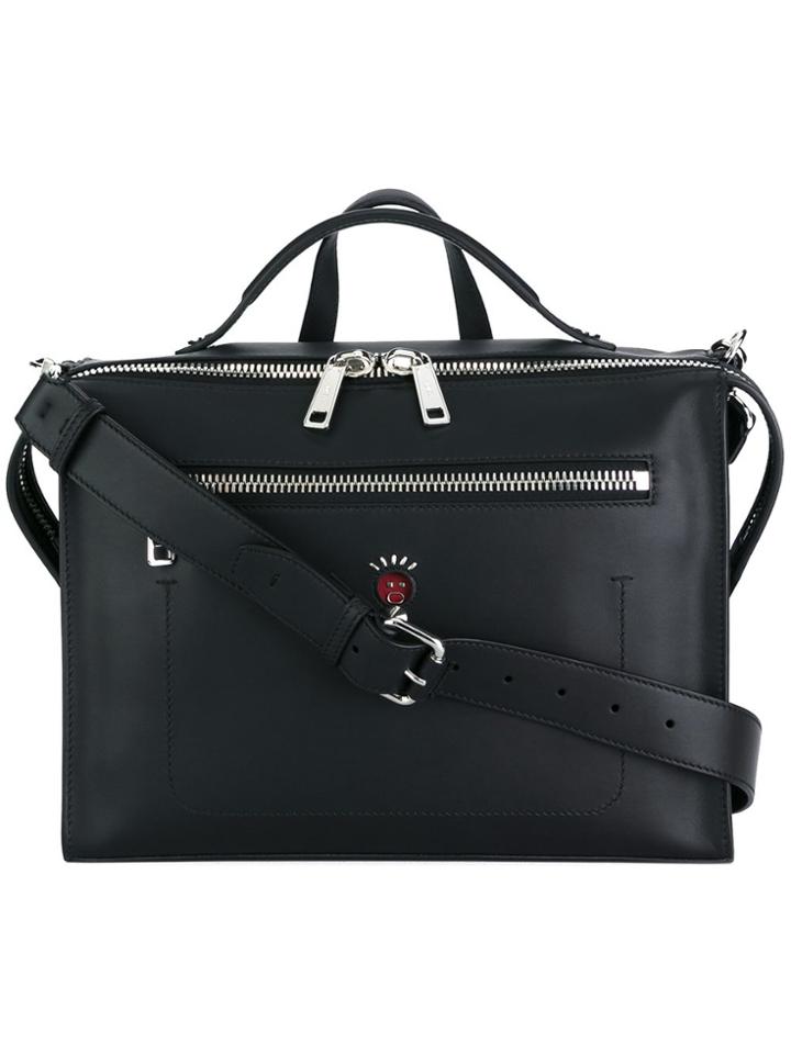 Fendi Zip Pocket Messenger Bag - Black