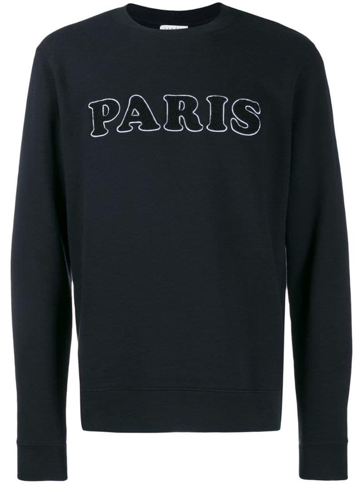 Sandro Paris Terry-flocked Sweatshirt - Blue