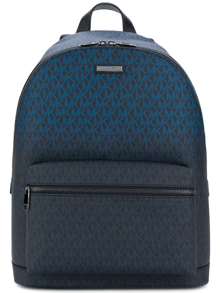 Michael Kors Collection Logo Print Backpack - Blue