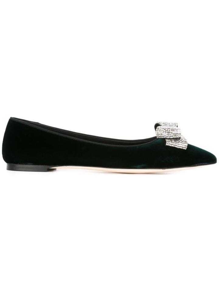 Giuseppe Zanotti Design Embellished Bow Ballerinas