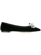 Giuseppe Zanotti Design Embellished Bow Ballerinas