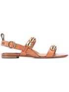 Etro Shell-embellished Sandals - Brown