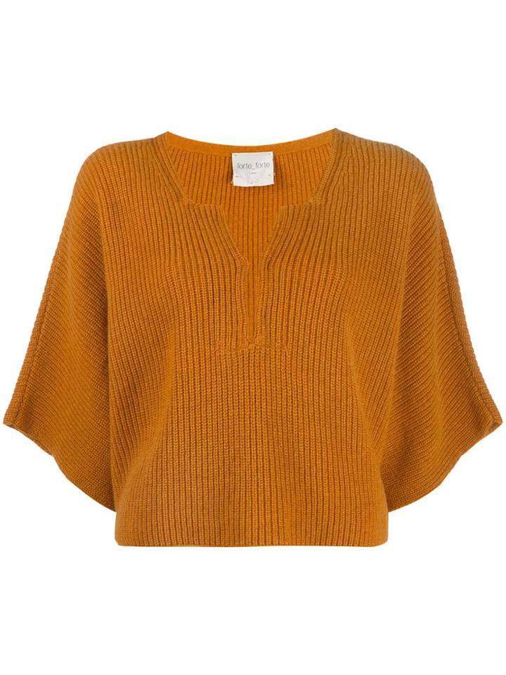 Forte Forte Ribbed Cropped Jumper - Orange