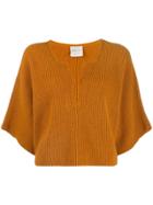 Forte Forte Ribbed Cropped Jumper - Orange