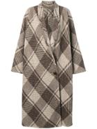 A.n.g.e.l.o. Vintage Cult 1970's Checked Loose Coat - Brown