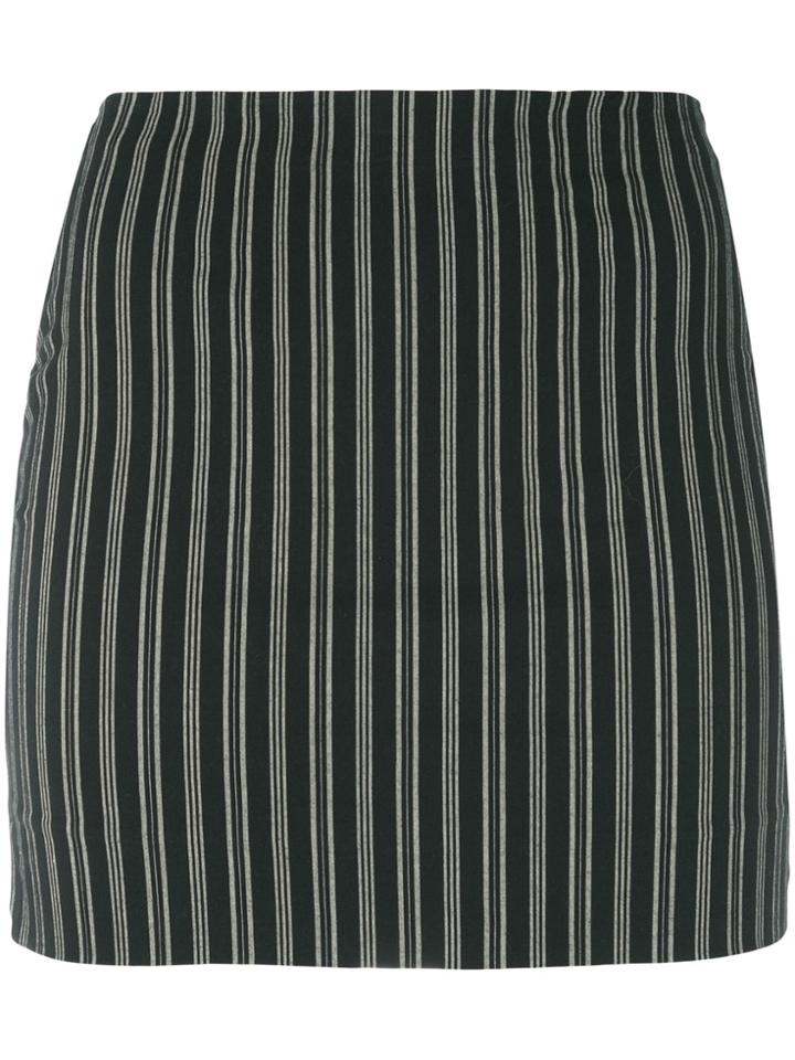 Romeo Gigli Vintage Striped Mini-skirt - Black