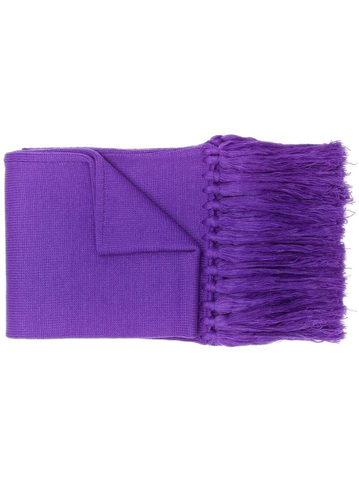 Ader Error Oversized Logo Scarf - Pink & Purple