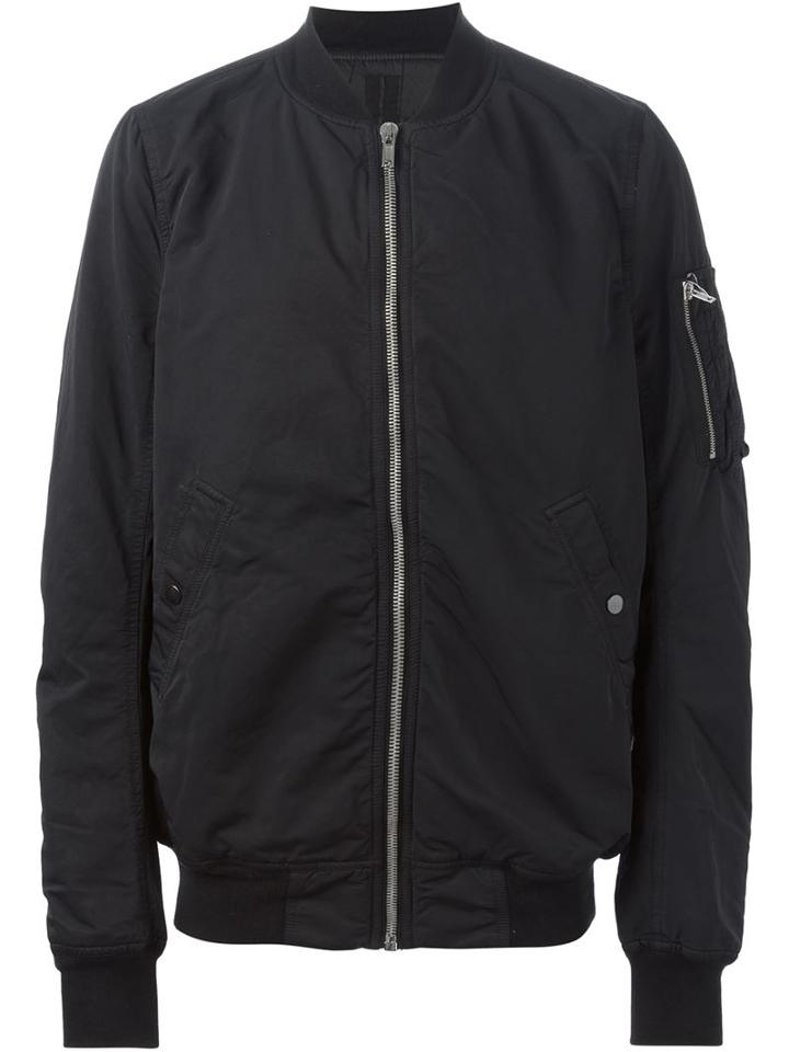 Rick Owens Drkshdw Bomber Jacket, Men's, Size: M, Black, Cotton/polyamide