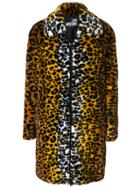 Love Moschino Leopard Print Coat - Multicolour