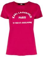 Karl Lagerfeld Address Logo T-shirt - Red