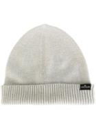 Stone Island Ribbed Knitted Beanie, Men's, Nude/neutrals, Polyamide/viscose/cashmere/wool