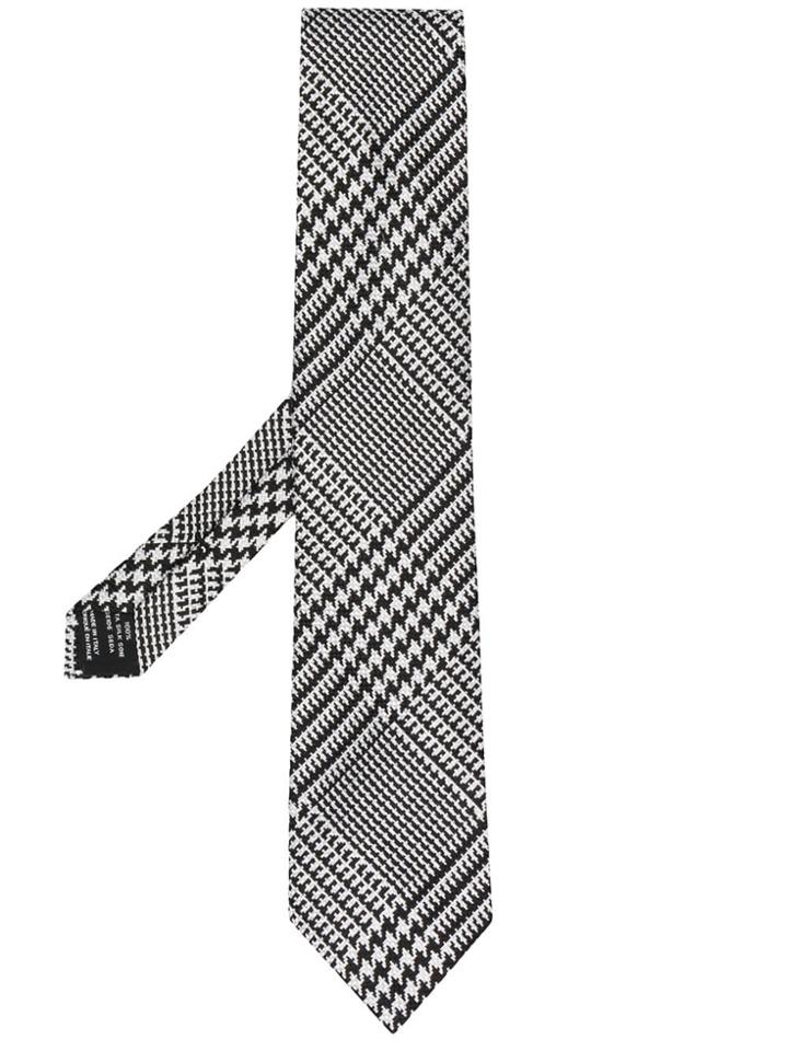 Tom Ford Houndstooth Tie - Black
