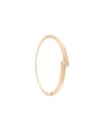 Tejen Fluted Capstone Double Wrap Bangle - Metallic