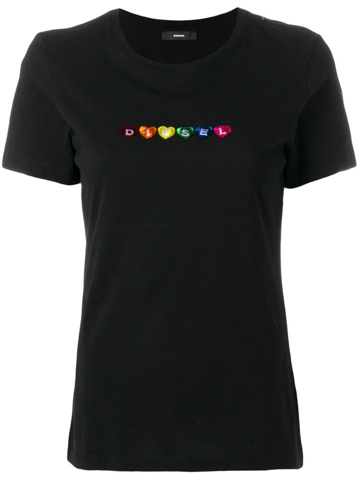 Diesel Textured Logo T-shirt - Black