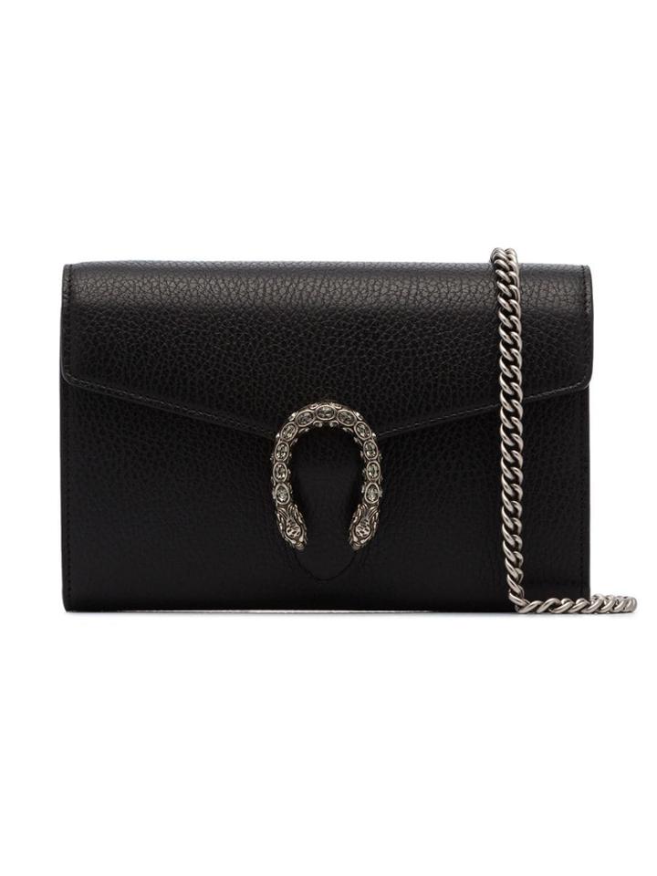 Gucci Black Dionysus Mini Leather Shoulder Bag