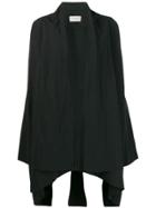 Poiret Oversized High Low Coat - Black
