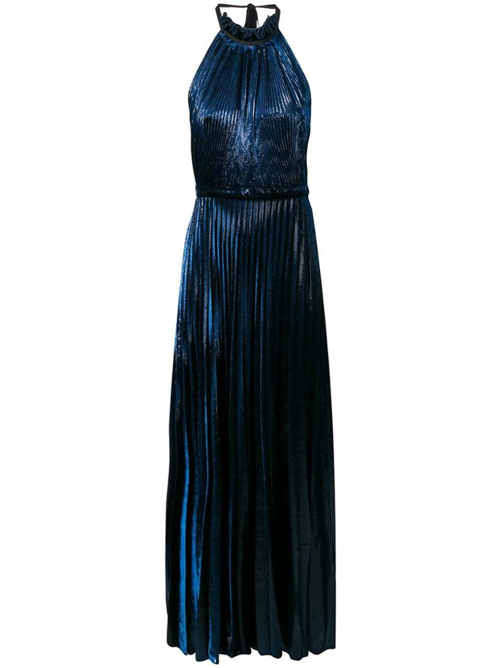 Raquel Diniz Pleated Gown - Blue