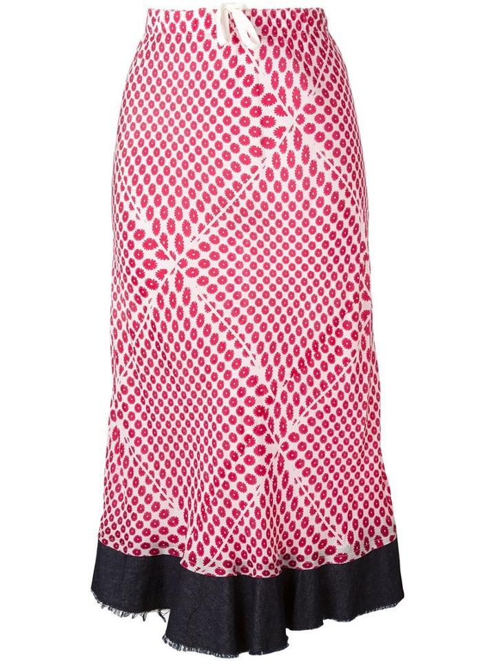 Comme Des Garçons Vintage Optical Floral Print Skirt