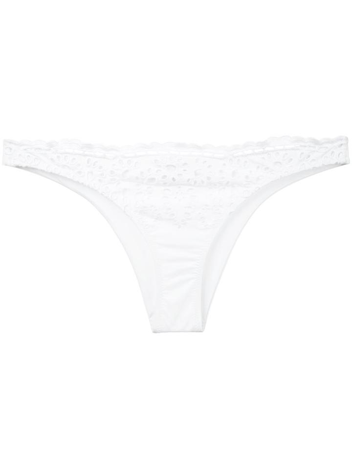 Ermanno Scervino - Lace Bikini Bottoms - Women - Polyamide/spandex/elastane - I, White, Polyamide/spandex/elastane