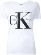 Calvin Klein Jeans Logo Print T-shirt, Women's, Size: Xs, Cotton/modal