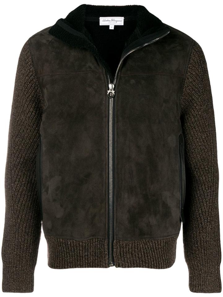 Salvatore Ferragamo Knitted Zipped Jacket - Grey