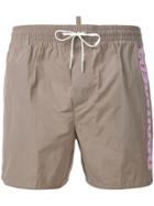 Dsquared2 Side Logo Swim Shorts - Nude & Neutrals