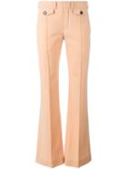 Chloé Flared Trousers, Women's, Size: 36, Pink/purple, Silk/spandex/elastane/virgin Wool