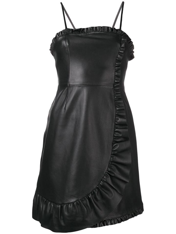 Alexa Chung Frill Trim Mini Dress - Black