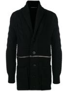 Thom Browne Short V-neck Cardigan With 4-bar Stripe In Blue Cashmere