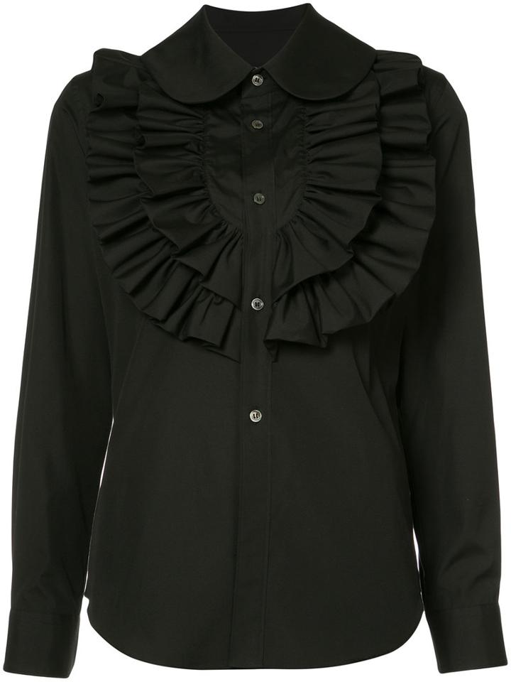 Comme Des Garçons - Ruffled Shirt - Women - Cotton - S, Black, Cotton