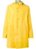 Ami Alexandre Mattiussi Classic Hooded Raincoat, Men's, Size: L, Yellow/orange, Cotton