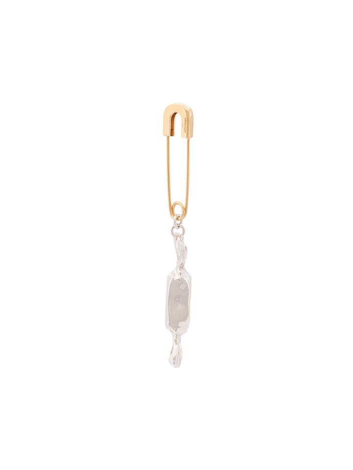Ambush Safety Pin Earring - Grey