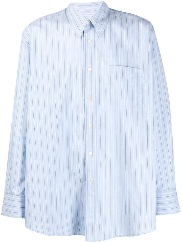 Our Legacy Stripe Oversized Shirt - Blue