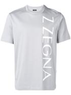 Z Zegna Logo Print T-shirt - Grey