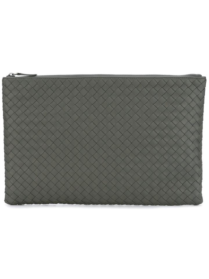 Bottega Veneta Woven Clutch - Grey