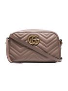 Gucci Nude Gg Marmont Quilted Leather Shoulder Bag - Neutrals