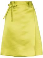Prada High-waisted Wrap Skirt - Green