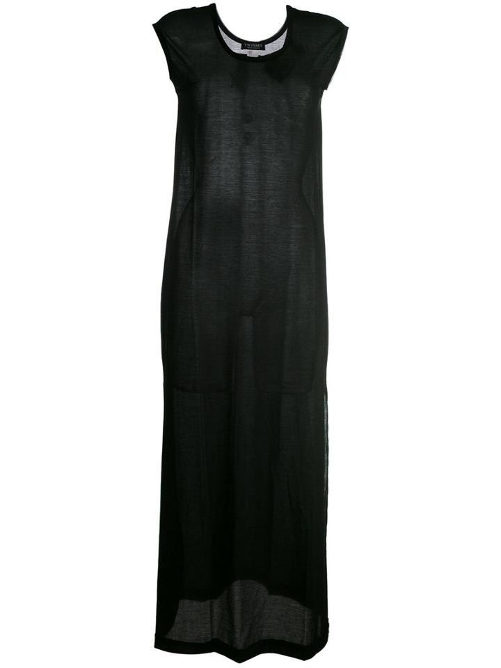 Twin-set - T-shirt Maxi Dress - Women - Cotton/polyamide - S, Women's, Black, Cotton/polyamide
