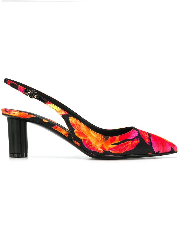 Salvatore Ferragamo Floral Slingback Pumps - Multicolour
