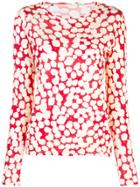 Proenza Schouler Painted Dot Long Sleeve T-shirt - Red