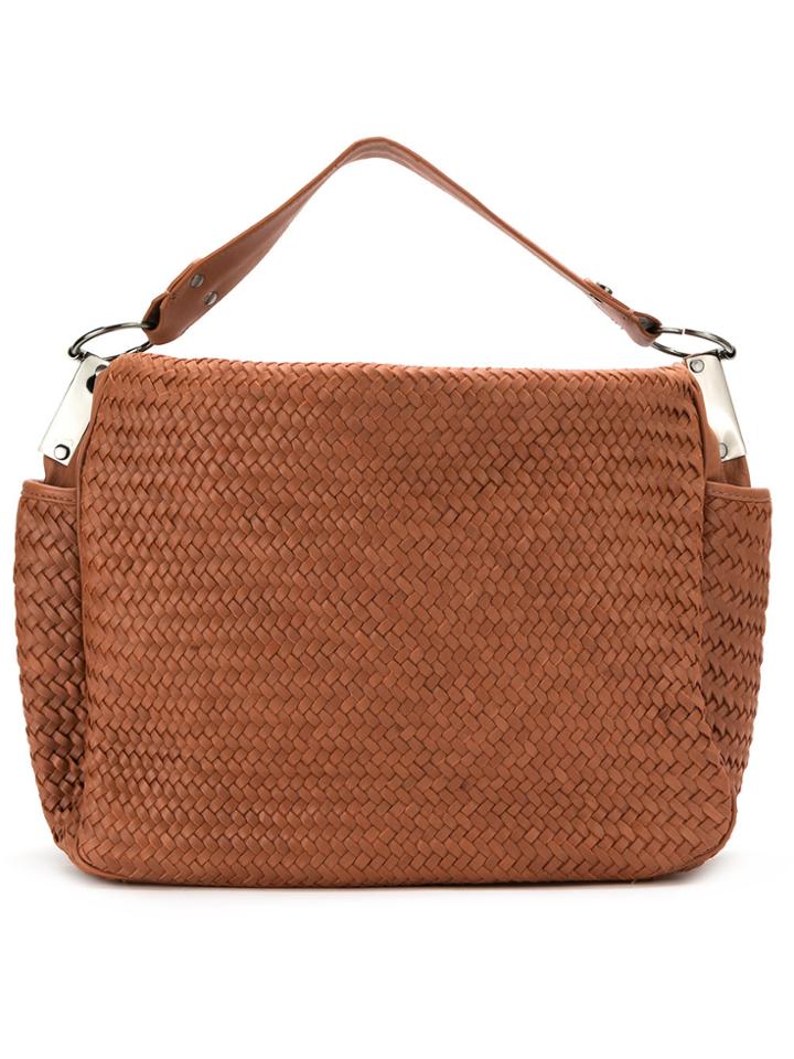 Mara Mac Woven Shoulder Bag - Brown