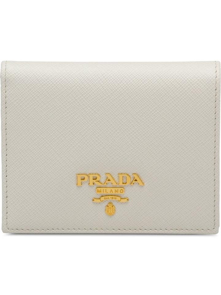 Prada Small Leather Wallet - White